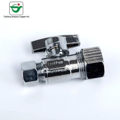 Forged Faucet Water 3/8''X5/8'' 1/4 Turn Straight Brass Stop Valve