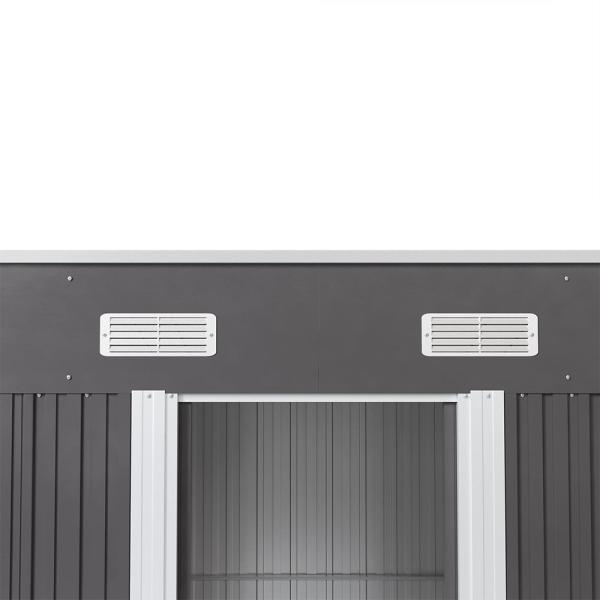 Rot Proof AJUNION 4x6ft Garden Shed Double Sliding Door Metal Storage Shed for Tools Bike