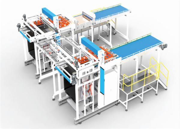 Horizontal Transfer Type Can Depalletizer Machine Weight 10ton In Blue Color