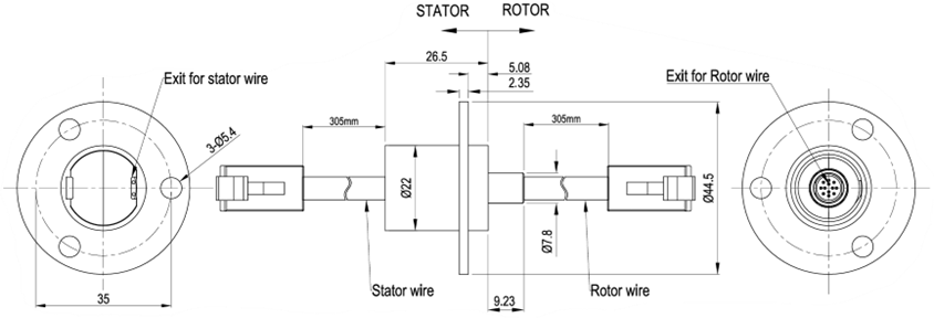 Interference Resistant Ethernet Slip Ring IP54 Supporting Multi Protocol Hybrid Slip Ring