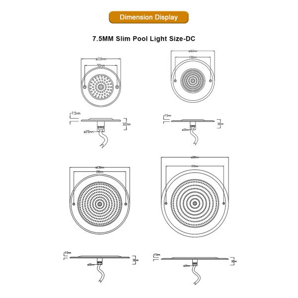 316 Нержавеющая сталь светодиодный PAR56 бассейн свет смола заполненная IP68 бассейн светодиодные огни