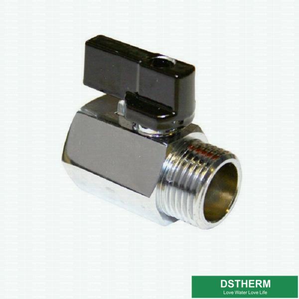 A fêmea masculina do punho de alta pressão de Mini Brass Ball Valve Black rosqueou a válvula de bola de bronze forjada