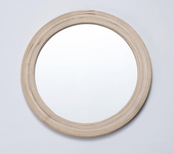 Design Natural Bathroom Large Wall Decorative Woven Custom Framed Wooden Rattan Wicker Willow Mirror