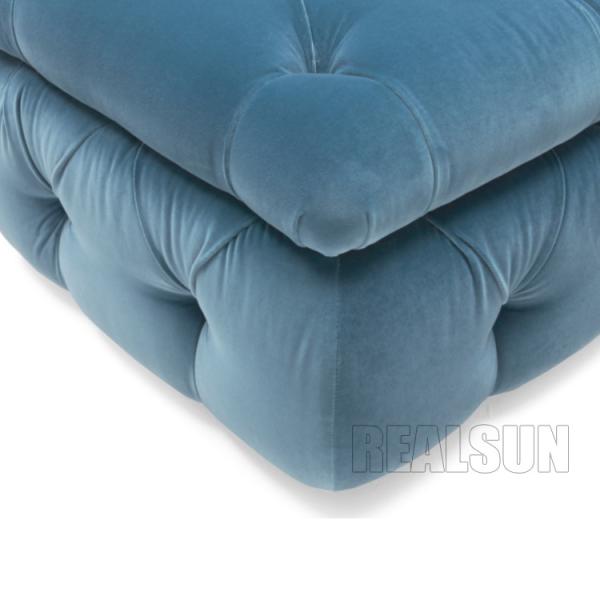 Large Size Button Tufted Fabric Storage Bedroom Ottoman Bench For Shoes Change