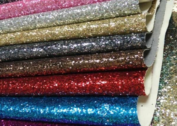 Pu Leather Vinyl Fabric Glitter Effect Wallpaper Grade 3 With 3D Chunky Glitter