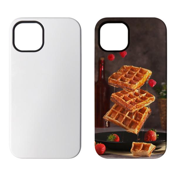 TPU Protective 2 In 1 PC Coated 3D Sublimation Tough Phone Case For IPhone 15 14 16