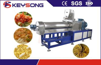 Shell Potato Food Twin Extruder Machine , Fried Snack Food Industry Equipment