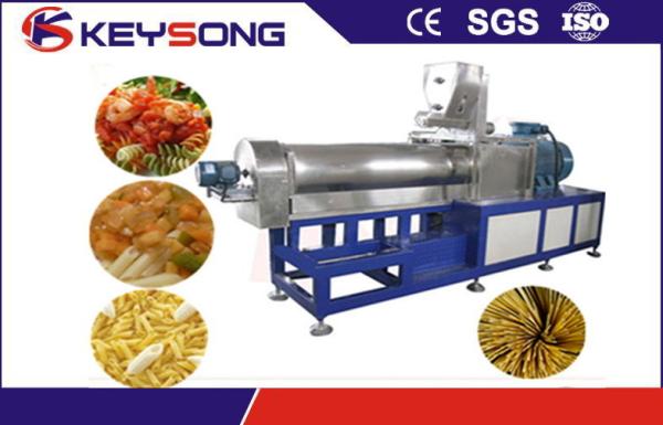 Shell Potato Food Twin Extruder Machine , Fried Snack Food Industry Equipment