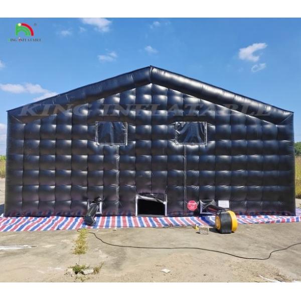Commercial LED Black Disco Lighting Mobile Night Club Tent Inflatable Cube Party Tent Inflatable Nightclub