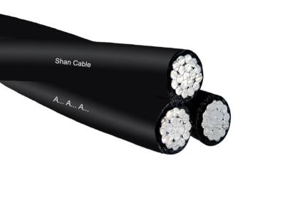 Shanghai Shenghua Cable 3 Core Aerial Bundled Triplex Service Drop Cable For Overhead Power Transmission Lines