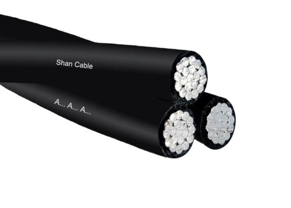 Shanghai Shenghua Cable 3 Core Aerial Bundled Triplex Service Drop Cable For Overhead Power Transmission Lines