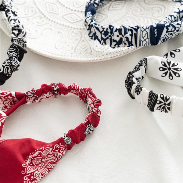 Chiffon vintage flower hair band headscarf hair accessories hair bands women's hair corset, elastic scarf, scrunchie