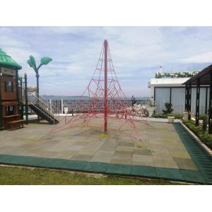 На открытом воздухе спортивная площадка взбираясь устойчивое чистой веревочки пирамиды 4mx4m УЛЬТРАФИОЛЕТОВОЕ для детей