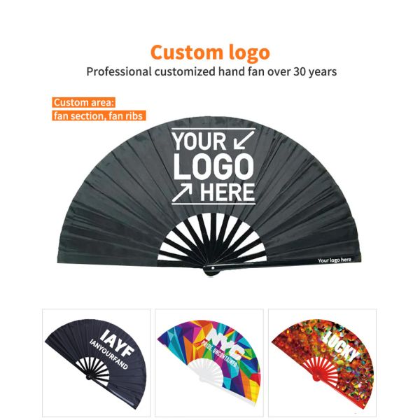 13inch Loud Noise Personalized Big Rave Clack Kung Fu Fan Wedding Folding Hand Fans