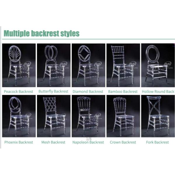 Crystal Wedding Hall Resin Chiavari Chair Plastic Clear Color