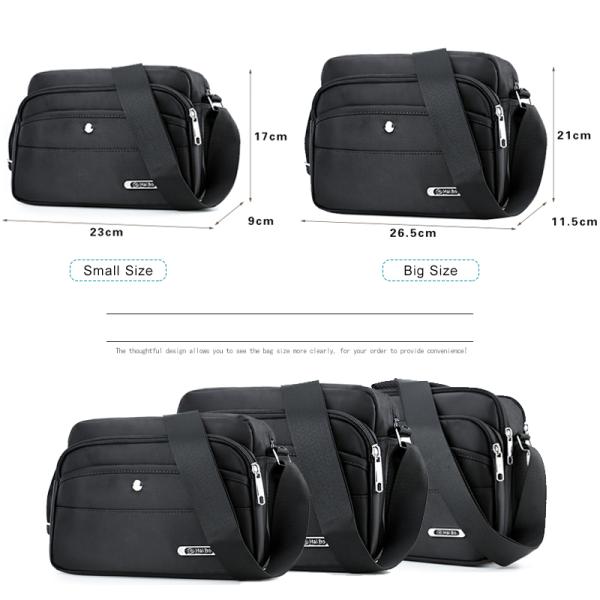 Waterproof Magnetic Closure Crossbody Bag Oxford Large Capacity Messenger Bag