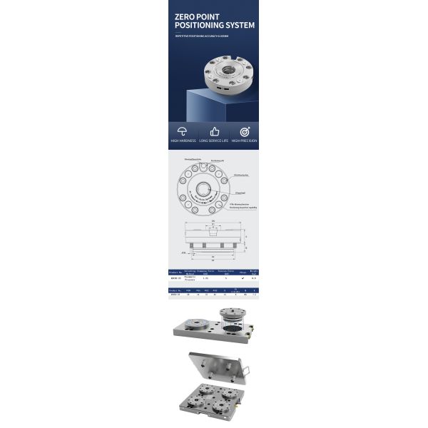 Automated ZeroZero Point Clamping System Positioning Pins For Modular Fixture