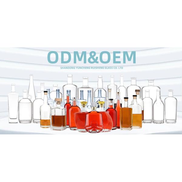 Transparent 750ml Super Flint Glass Wine Bottle for Whiskey Bourbon Gin Vodka Spirits
