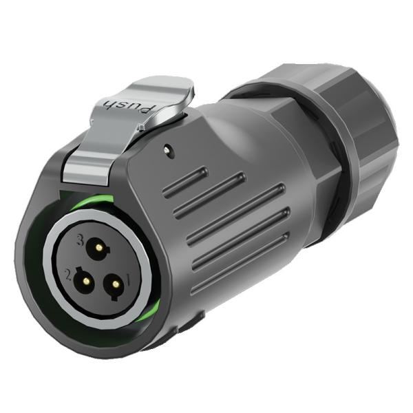 220V Voltage Male Female Waterproof Cable Connector 32A Max Current Rating