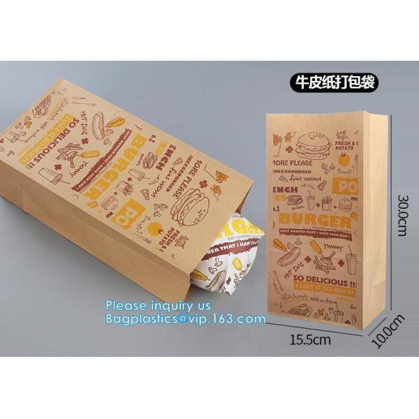 pot 60g 70g kraft paper food packaging bakery bread bag food kraft paper bag greaseproof snack bread brown kraft paper b