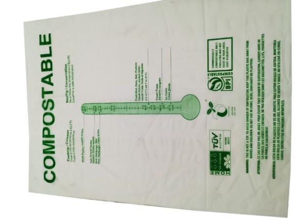 0.5 Mil 2.6 Gallon Biodegradable Food Storage Bags 100% Compostable