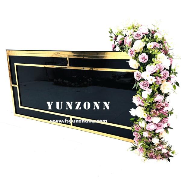 Hotel Furniture Modern Fashion Design Wine Bar Table Silver Event Party High Bar Counter