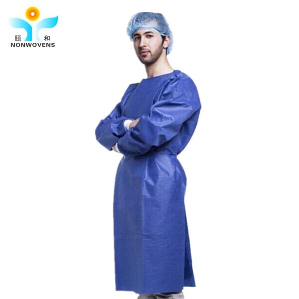 30g-50g Non Woven Disposable Surgical Gown Operating Gown Clothing