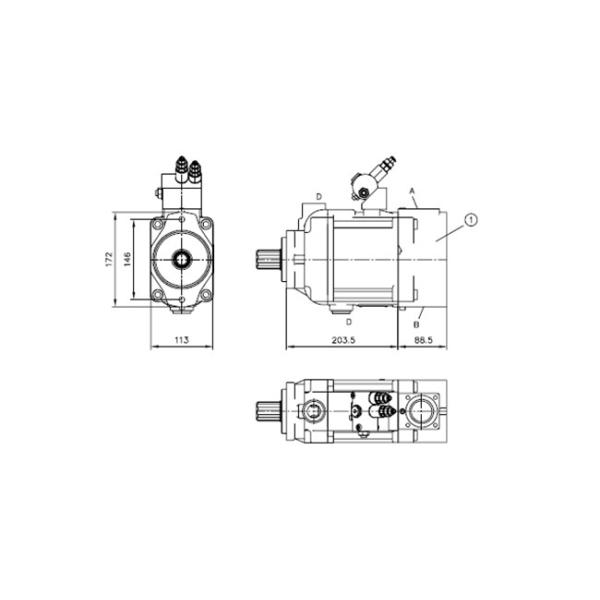 Portable Hydraulic Power Unit , Variable Displacement Axial Piston Pump Type V60N