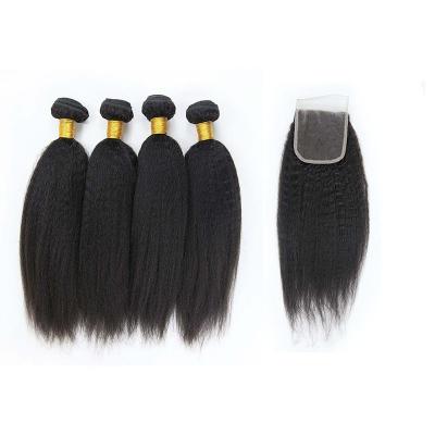8A autêntico cabelo reto peruano de 22 polegadas com fechamento nenhum cabelo sintético