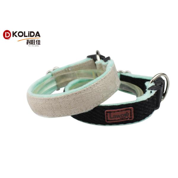 Four Sizes Reflective Dog Collars Stainlee Steel Material Ring For Walking / Training