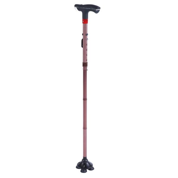 Adjustable Mobility Walking Aids SOS Alarm , Folding Posture Cane Walking Stick
