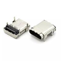 TOP MOUNT através do orifício SMT tipo 24 pinos USB 3.1 C conector fêmea para PCB