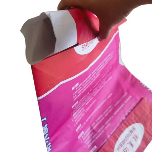 2 sacos de embalagem de papel 90GSM e 1 saco de embalagem de cimento de película para 20kg 25kg