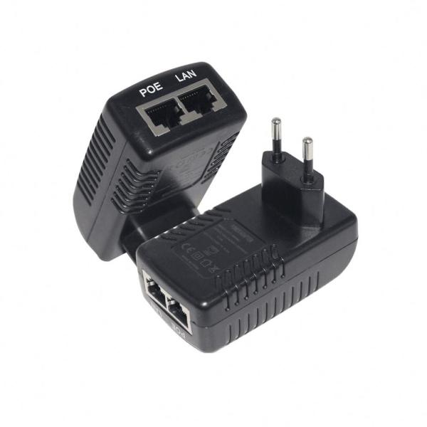Adaptador POE 24V 1A com Plugue EU para Fonte de Alimentação Ethernet