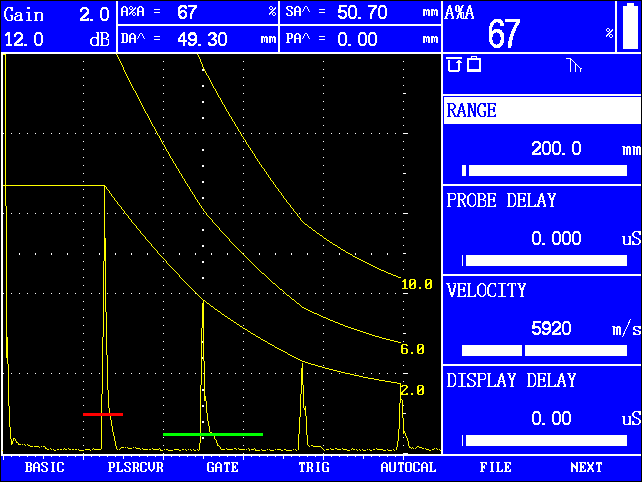 Digital Portable DAC, AVG Curves Ultrasonic Flaw Detector / UT Flaw Detector FD350USM60