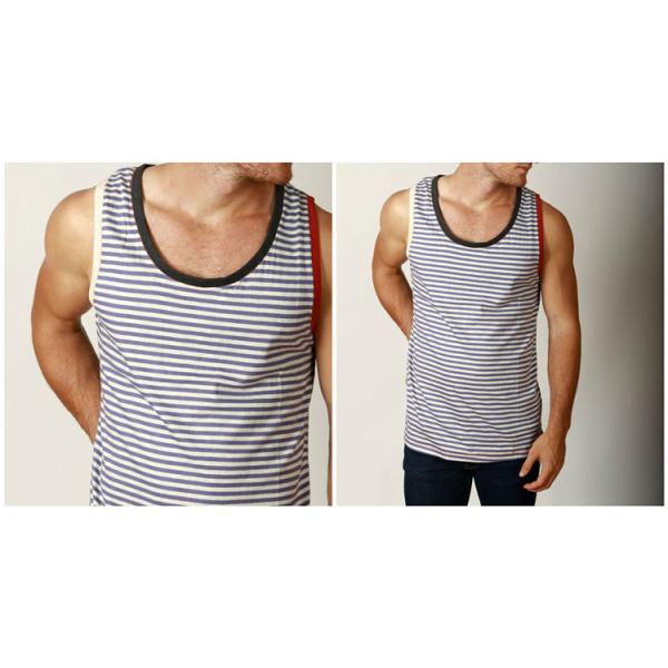 tank top gym Stripe tank top Casual Wholesale Singlets for Men