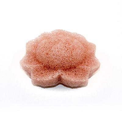 A cara natural macia do banho das crianças da forma dos lótus lava a esponja Konjac especial