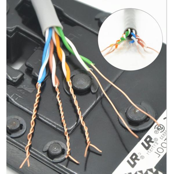 LSZH Jacket Fiber Network Cable Cat5e U/UTP 4x2x0.48 Cuprum Solid Inside Installation