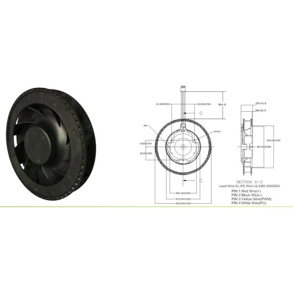 Black radiator air cooler fan for air purifier size of 120mm X 25mm 12V bulk fans