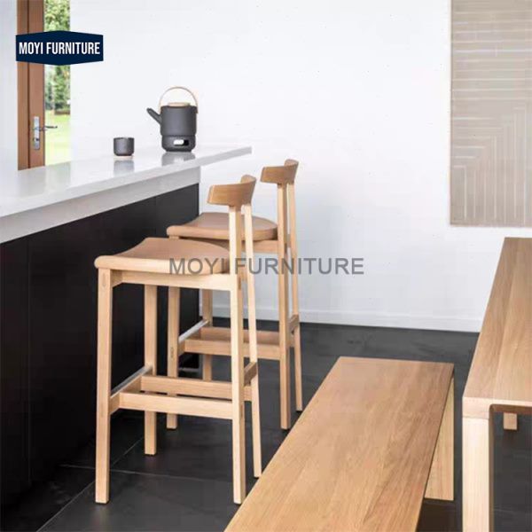 MOYI Modern Designer Stools Wooden Bar Chairs Bar High Chairs High Stool bar Chairs