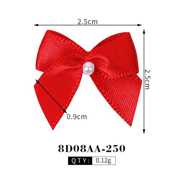 Custom Logo Printed Adjustable Satin Ribbon Bow for Gift Packing MSD 196 Solid Colors