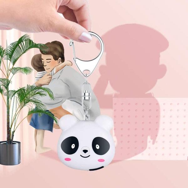 Mini Panda Safety Alarm Keychain 130mAh Location APP For Women Elderly Kids 40g