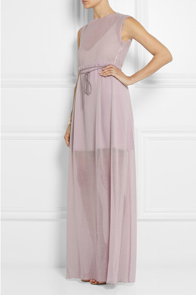 Women Transparent Chiffon Maxi Dress