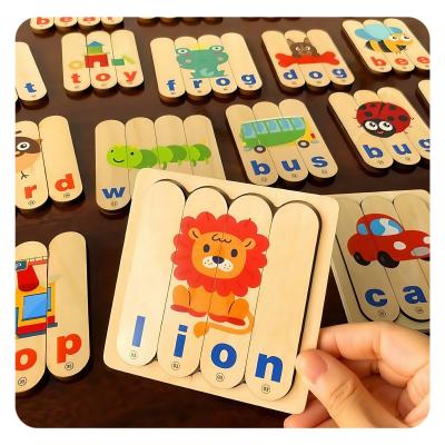 English Letter Matching Spelling Word Games Puzzle Educational Toys for Children