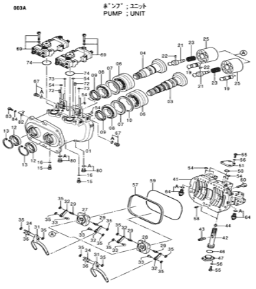 Крышка головки цилиндра 1020623 для частей гидронасоса экскаватора ХИТАЧИ ЭС200-5