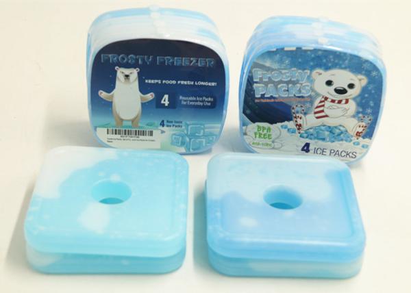 Pacotes de gelo de almoço com isolamento duro de buraco único com mini PCM Gel Elementos de resfriamento para alimentos congelados