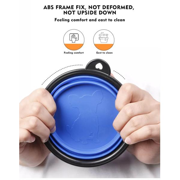 Pet Bowls Collapsible TPE Foldable Silicone Dog Food Feeding Bowl Travel Rounded Item Type