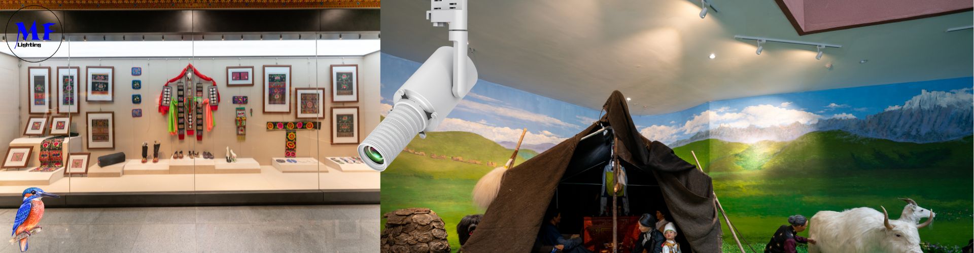 Integrated Contour Spotlight Gobo Projector Shapeable Track Light for Commercial Cultural Museum Lighting