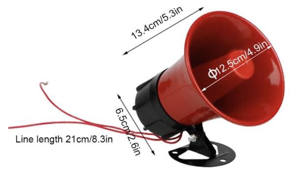 Alto-falante megafone para carro de plástico ABS 0,45 km Alto-falante mega chifre 150 x 180 mm USB MP3