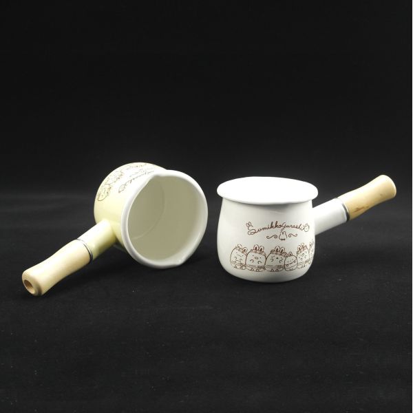 Daily Single Handle Cooking Food Soup Pot Mini Enamel Saucepans Production 30 Days Lightweight Kitchen Cookware